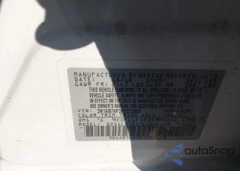 2019 Nissan Sentra S from USA, damaged, VIN 3N1AB7AP3KY220859